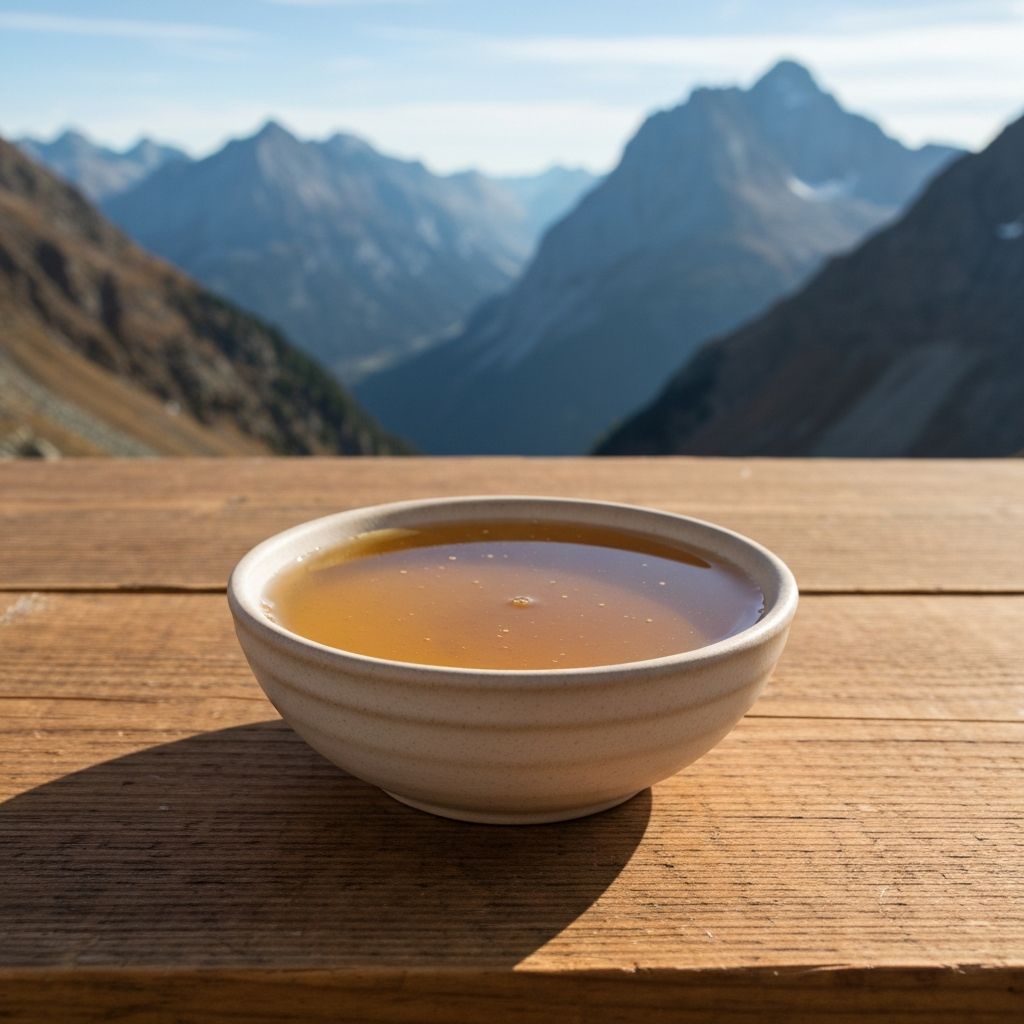 Alpiner Honig auf Holz