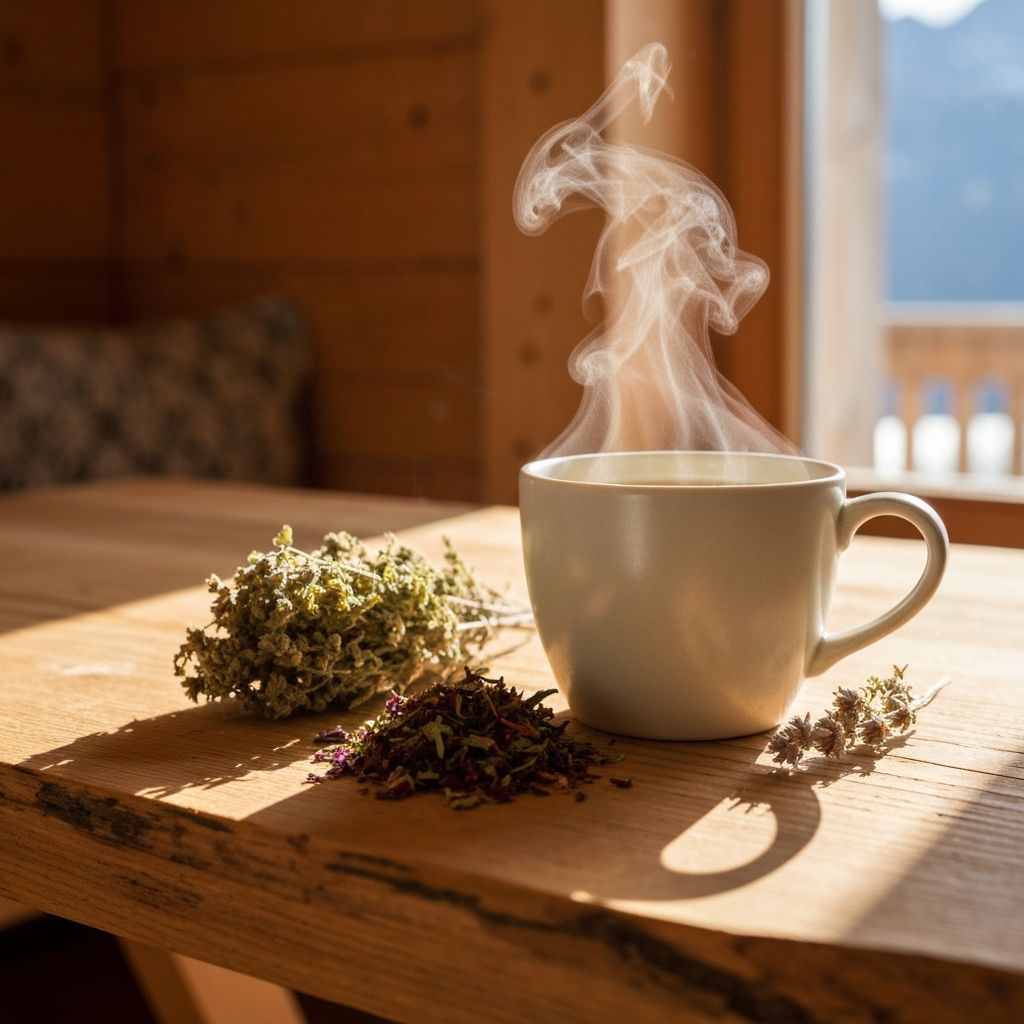 Kräutertee in Keramik